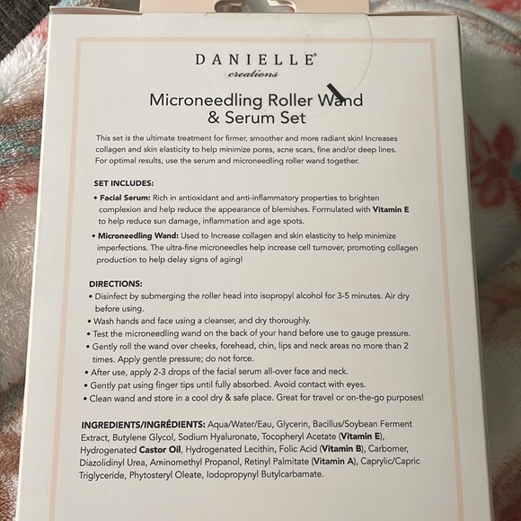 NEW. DANIELLE CREATIONS microneedling roller wand and vitamin E serum set. - Picture 4 of 4